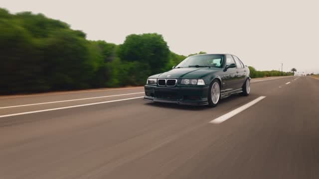 BMW E36 M3 in British Racing Green on forged monoblock wheels